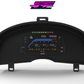 Digital Display Dash Mount to suit a AiM MXS Strada Display Screen which is a direct fit OEM factory fit which has a perfect interior black paint finish.