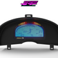 Digital Display Dash Mount to suit a Haltech IQ3 Display Screen which is a direct fit OEM factory fit which has a perfect interior black paint finish.
