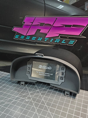 Digital Display Dash Mount to suit a Haltech iC-7 Display Screen which is a direct fit OEM factory fit which has a perfect interior black paint finish.