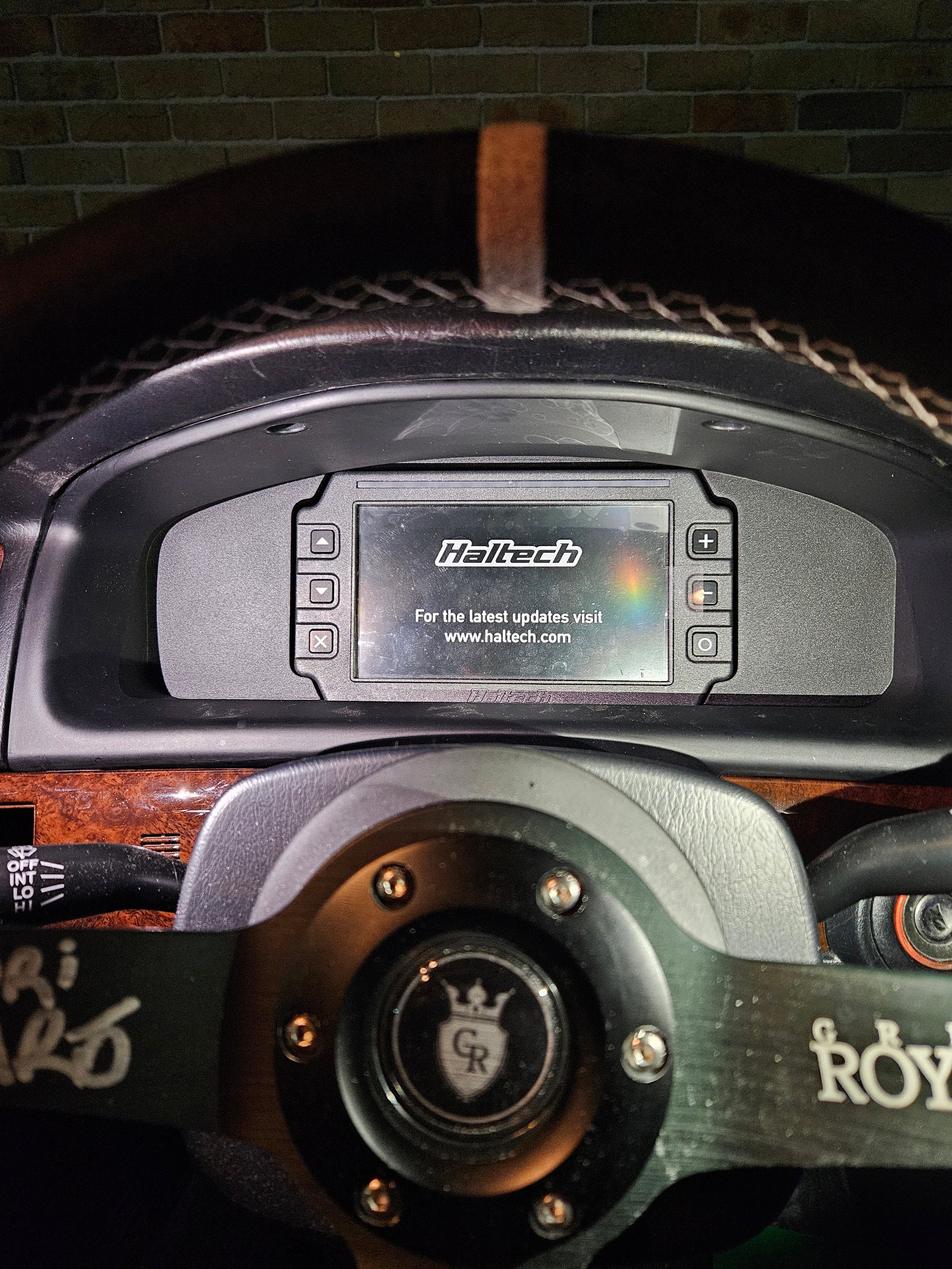 Digital Display Dash Mount to suit a Haltech iC-7 Display Screen which is a direct fit OEM factory fit which has a perfect interior black paint finish.