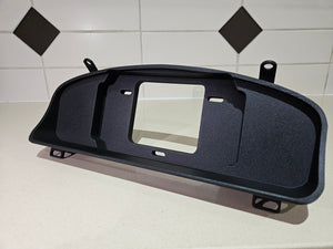 Digital Display Dash Mount to suit a Haltech iC-7 Display Screen which is a direct fit OEM factory fit which has a perfect interior black paint finish.