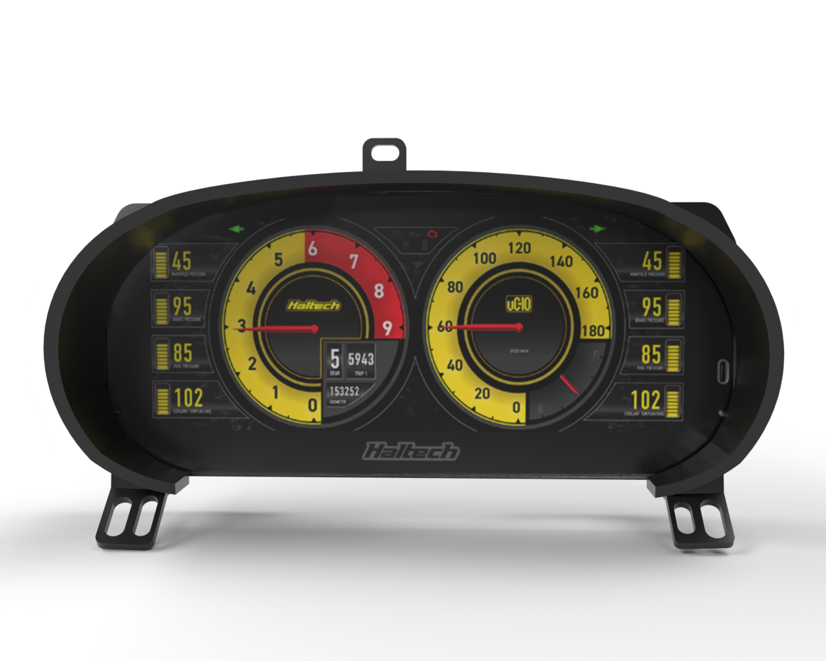 Haltech uC-10 Dash & Mitsubishi Lancer Evolution X Cluster Mount