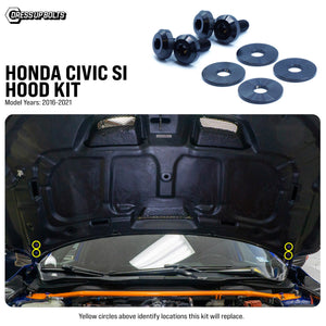 Titanium Hardware Hood Kit - Honda Civic Si (2016-2021)