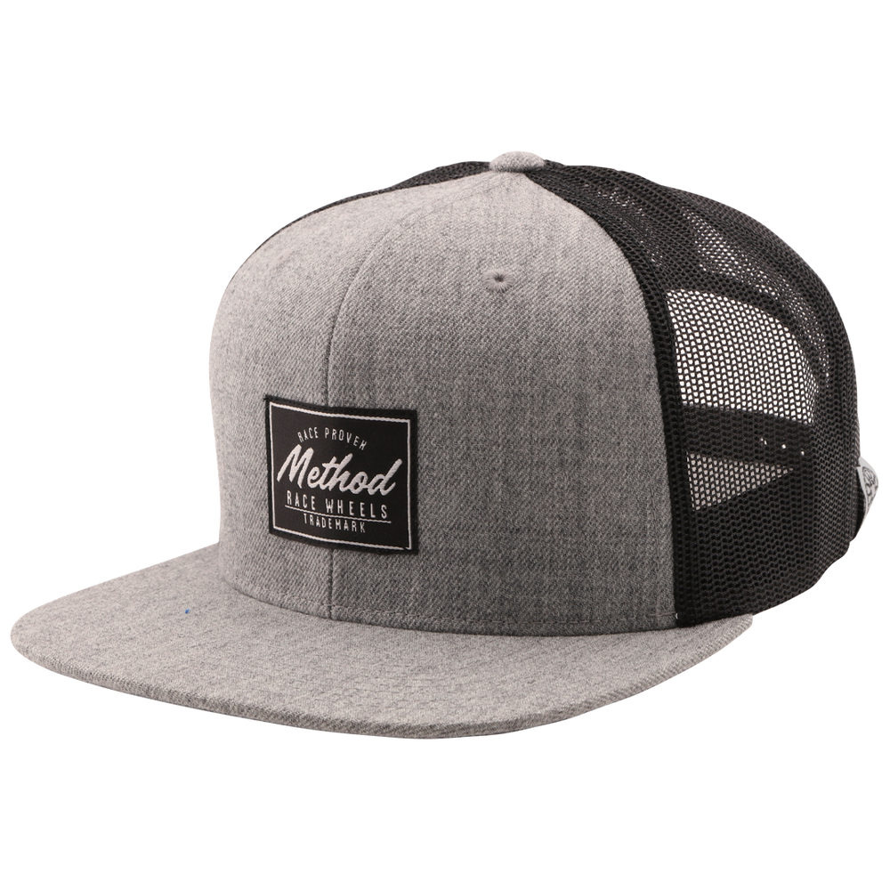 Method Race Proven Trucker Hat Snapback Heather Grey - Black