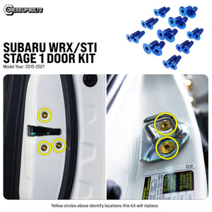 Stage 1 Titanium Hardware Door Kit - Subaru WRX/STI (2015-2021)