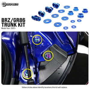 Titanium Hardware Trunk Kit - Toyota GR86/Subaru BRZ (2022+)