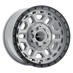 Weld Off-Road Crux 17x9in / 5x114.3 BP / ET 0 / 78.1mm Bore - Gloss Armor Gray / Satin Black Wheel