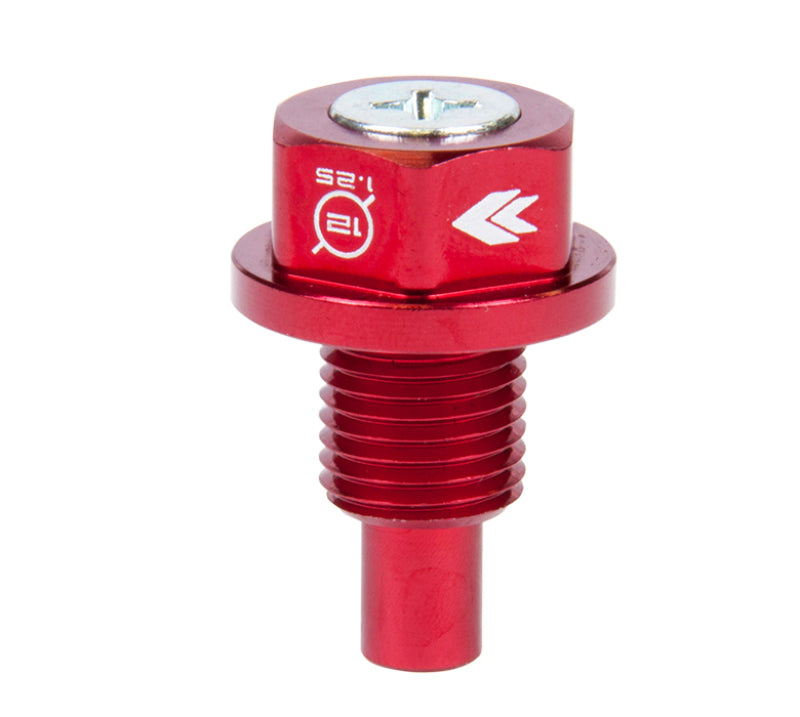 NRG Magnetic Oil Drain Plug M12X1.25 Infiniti/Lexus/Nissan/Toyota - Red