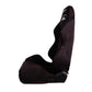 NRG Sport Seats (Pair) Type-R Suede w/NRG Logo - Black w/Red Stitching