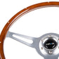 NRG Classic Wood Grain Steering Wheel (365mm) Wood w/Metal Inserts & Brushed Alum. 3-Spoke Center