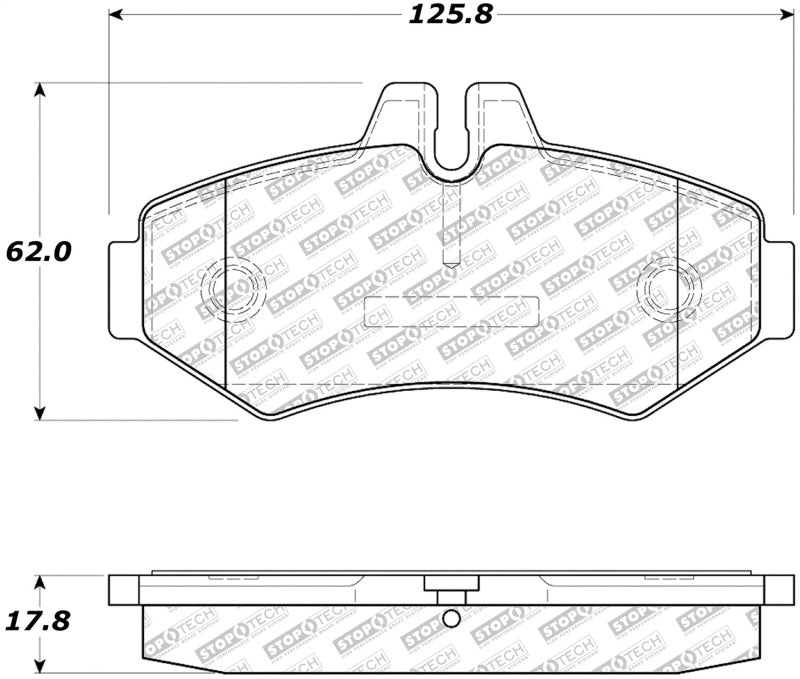 StopTech 02-11 Mercedes G500 Street Select Rear Brake Pads