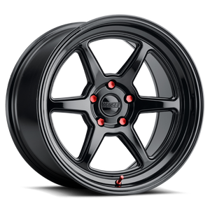 Kansei K14B Roku 18x9in / BLANK BP / 12mm Offset / 66.56mm Bore - Gloss Black
