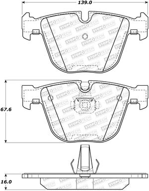 StopTech 10-18 BMW X5 M Sport Performance Rear Brake Pads
