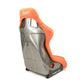 NRG FRP Bucket Seat ULTRA Edition W/ Grey Pearlized Back / Orange Microfiber Material - Large