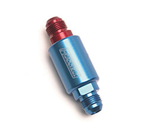 Russell Performance Red/Blue Anodized (3-1/4in Length 1-1/4in dia. -8 male inlet/outlet)