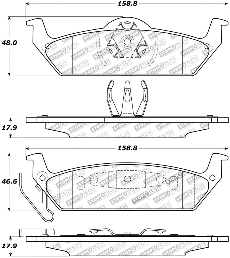 StopTech Street Touring 10-11 Ford F-150 Rear Brake Pads