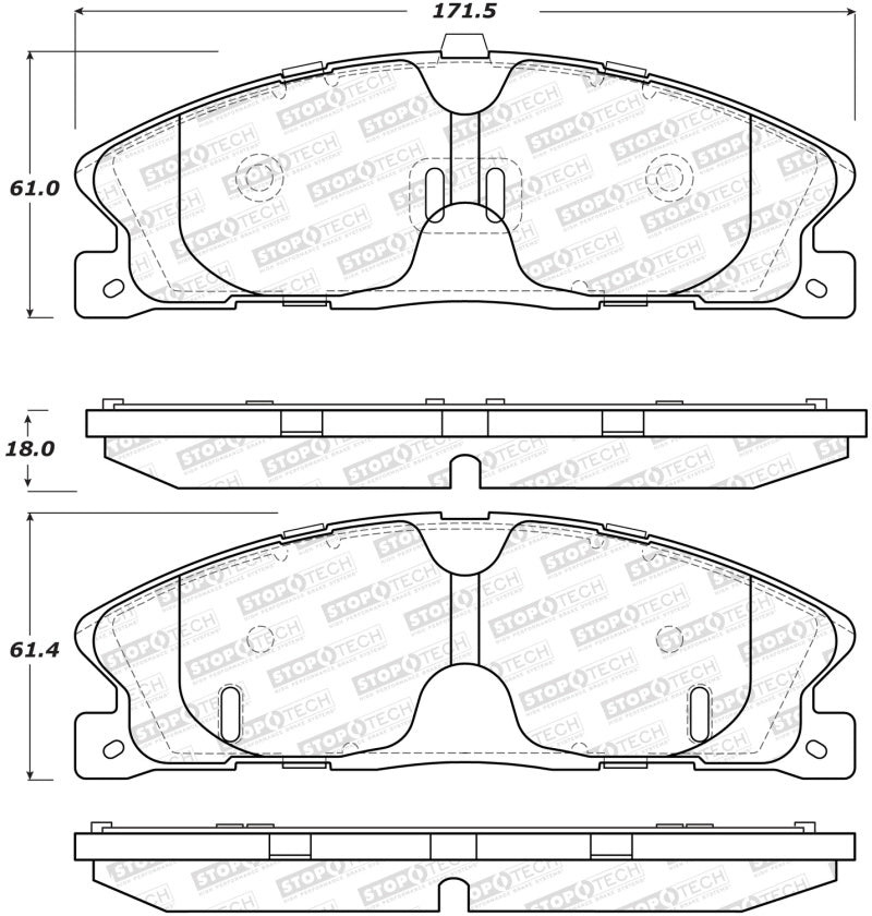 StopTech Street Brake Pads - Rear