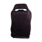 NRG Sport Seats (Pair) Type-R Suede w/NRG Logo - Black w/Red Stitching