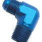 Russell Performance -12 AN to 3/4in NPT 90 Degree Flare to Pipe Adapter (Blue)