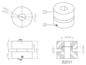 SuperPro Front Shock Absorber Upper Bushing Kit