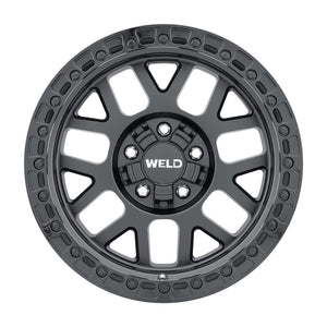 Weld Off-Road W104 17X9.0 Cinch 5X114.3 5X127 ET00 BS5.00 Satin Black Gloss Black 78.1