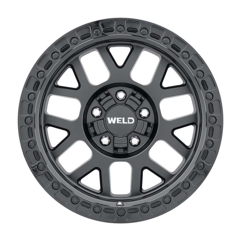 Weld Off-Road W104 17X9.0 Cinch 6X135 6X139.7 ET-12 BS4.50 Satin Black Gloss Black 106.1