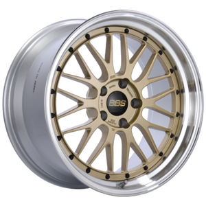 BBS LM 19x9.5 5x112 ET38 Gold Center / Diamond Cut Lip Wheel 82mm PFS/Clip Required