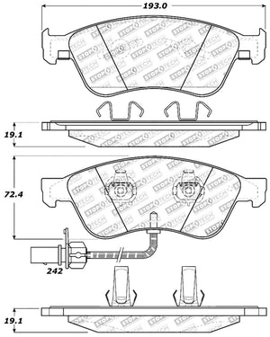 StopTech Performance 07-10 Audi S6/S8 Front Brake Pads
