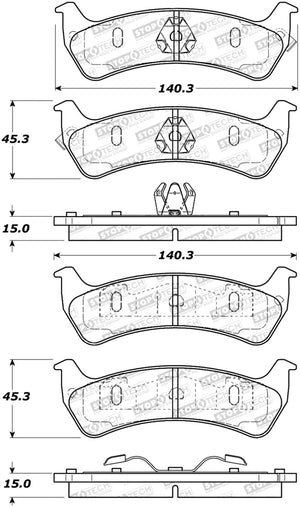 StopTech Street Brake Pads - Rear