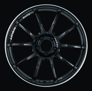 Advan RZII 17x8 +54 5x114.3 Racing Gloss Black and Ring Wheel