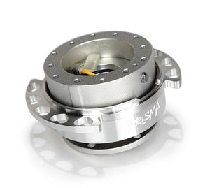 NRG Quick Release Kit - Silver Body/ Shinny Chrome Heart Cutout Ring