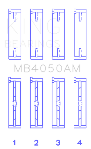 King Engine Bearings Mitsubishi 6G74/6G75 3.5L (Size STD) Main Bearing Set