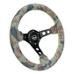 NRG Reinforced Steering Wheel (320mm) Sport/Suede Steering Wheel w/ Camo Pattern & Green Stitching
