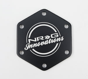 NRG Carbon Fiber w/ Blue Texalium Fabrics Horn Delete Button Circular Logo Front/ Back