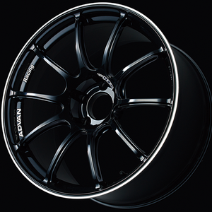 Advan RZII 17x7.5 +38 4-100 Racing Gloss Black Wheel