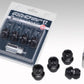 Rays 17 Hex Racing Nut Set L25 Short Type 12x1.25 - Black Chromate (16 Pieces)