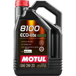 Motul 5L 8100 Eco-Lite Gen3 0W20 Full Synthetic Engine Oil