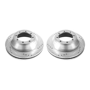 Power Stop 17-18 Ford E-450 Super Duty Rear Drilled & Slotted Rotor - Pair