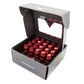 NRG 700 Series M12 X 1.25 Steel Lug Nut w/Dust Cap Cover Set 21 Pc w/Locks & Lock Socket - Red