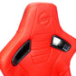 NRG Omega Reclinable Racing Seat (Pair) Red with Black Carbon Vinyl Back