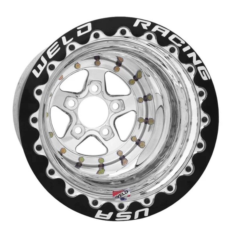 Weld Alumastar 2.0 15x10 / 5x4.75 BP / 6in. BS Polished Wheel - Single Bead Lock MT