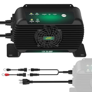 PowerPlus 12V 26 Amp Battery Charger and Maintainer