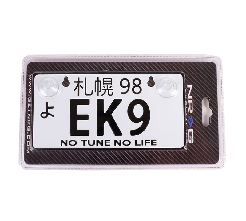 NRG Mini JDM Style Aluminum License Plate (Suction-Cup Fit/Universal) - EK9