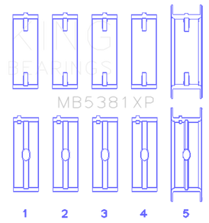 King Engine Bearings Holden 253/308CI 5.0L/5.7L (Size STD) Main Bearing Set