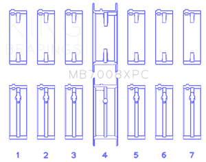 King Engine Bearings Nissan 2.5L RB25DET 24V (Size STDX) Coated Performance Main Bearing Set