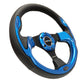 NRG Reinforced Steering Wheel (320mm) Blk w/Blue Trim