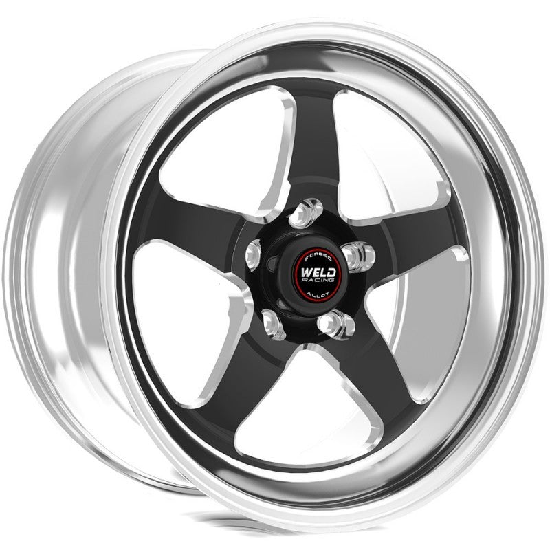 Weld S71 17x10 / 5x115mm BP / 6.7in. BS Black Wheel (High Pad) - Polished Single Beadlock MT