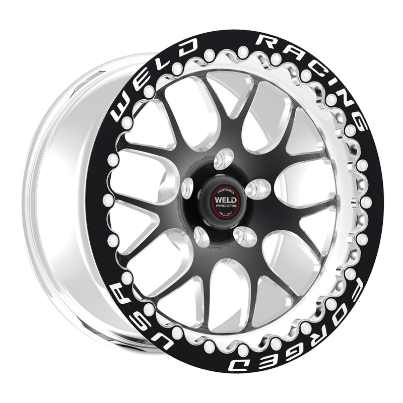 Weld S77 HD 17x10 / 6x5 BP / 6.9in. BS Black Wheel (HD Low Pad) - Black Single Beadlock MT