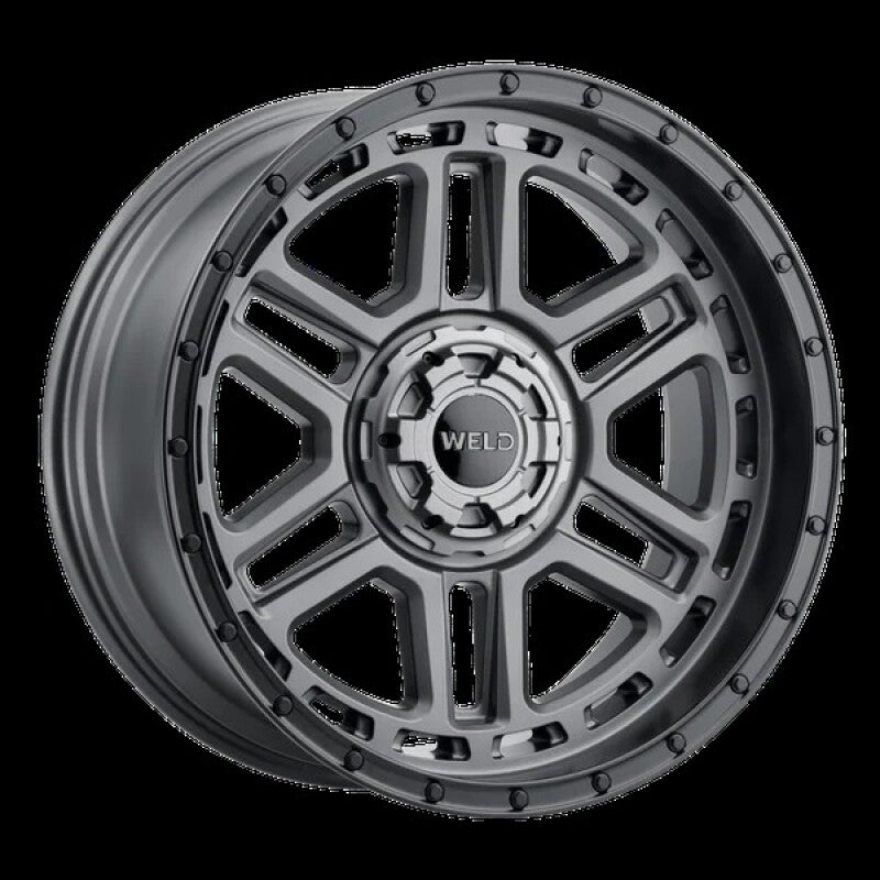 Weld Off-Road Crux 20x9in / 5x127 BP / ET 0 / 87.1mm Bore - Satin Gunmetal / Satin Black Wheel