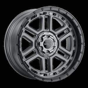 Weld Off-Road Crux 22x10in / 5x127 BP / ET -18 / 87.1mm Bore - Satin Gunmetal / Satin Black Wheel